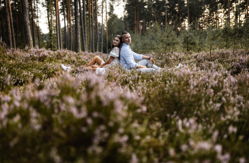 Zabezpieczone: Oliwia & Karol | Sesja we wrzosach